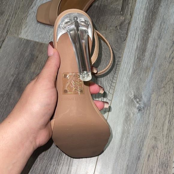 Call it spring never worn open toe nude heels - Picture 3 of 5